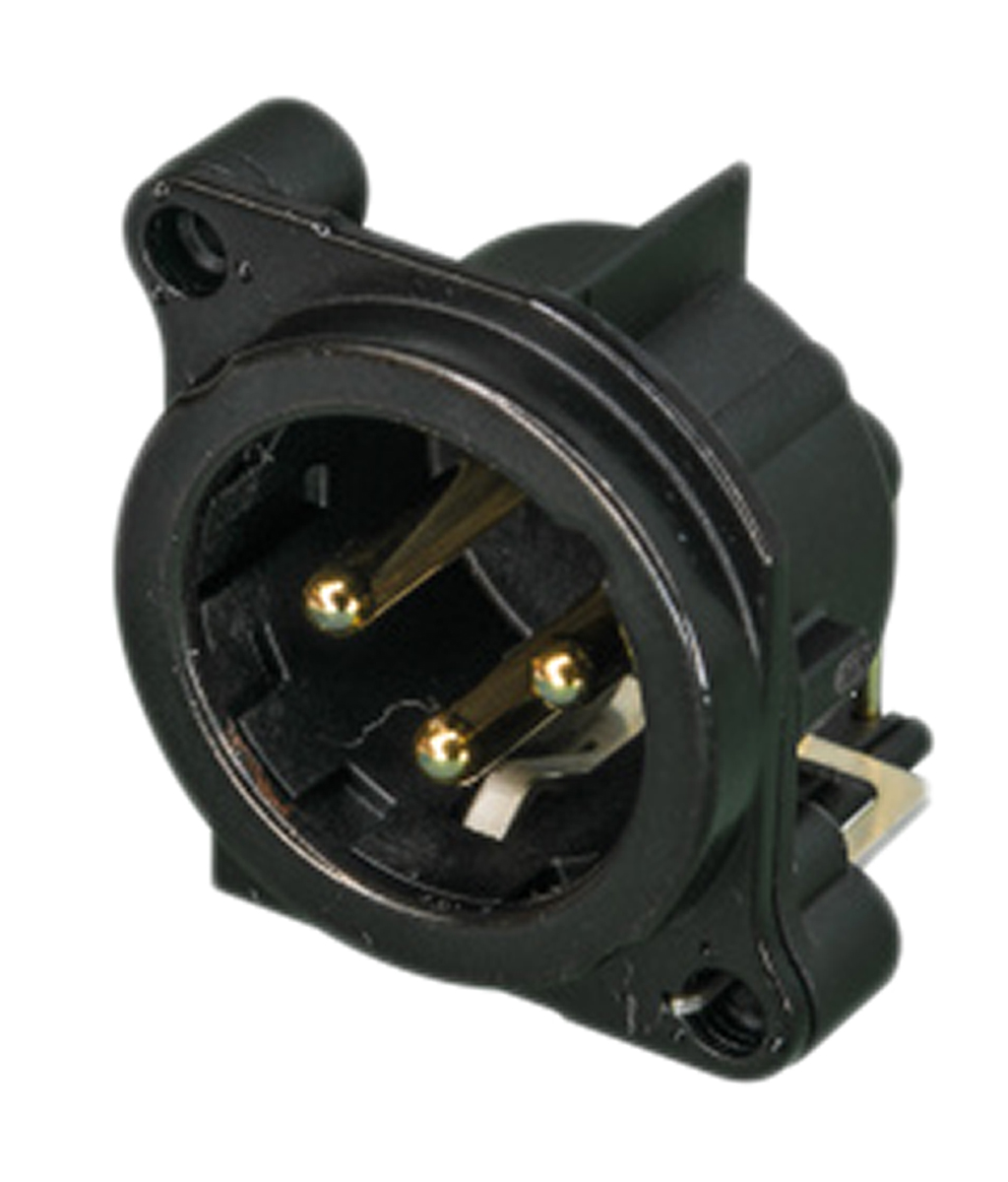Neutrik PCB Mount XLR Connectors, Male, <50 V ac, 3 Way, Gold Plating