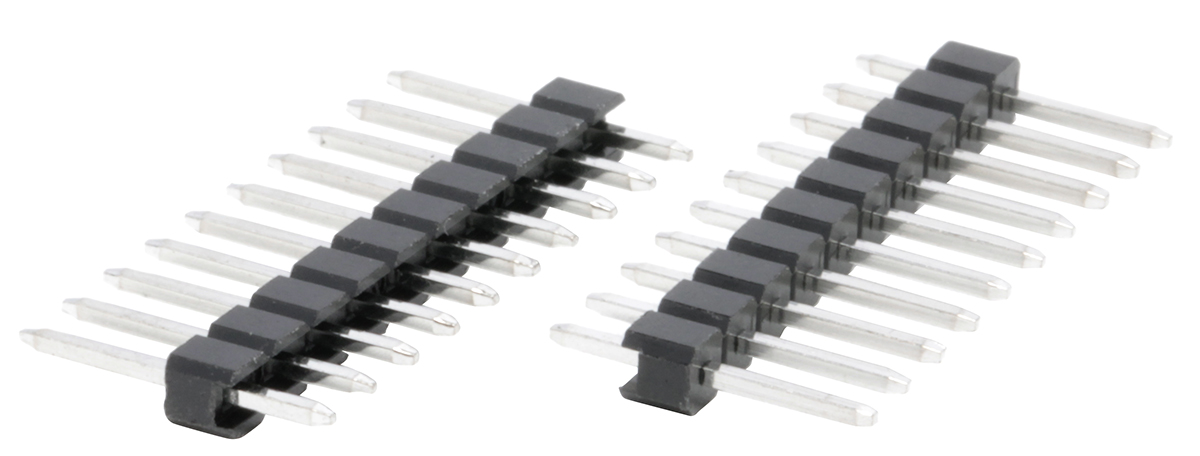 HARWIN M20 Series Straight Through Hole Pin Header, 10 Contact(s), 2.54 mm Pitch, 1 Row, Unshrouded