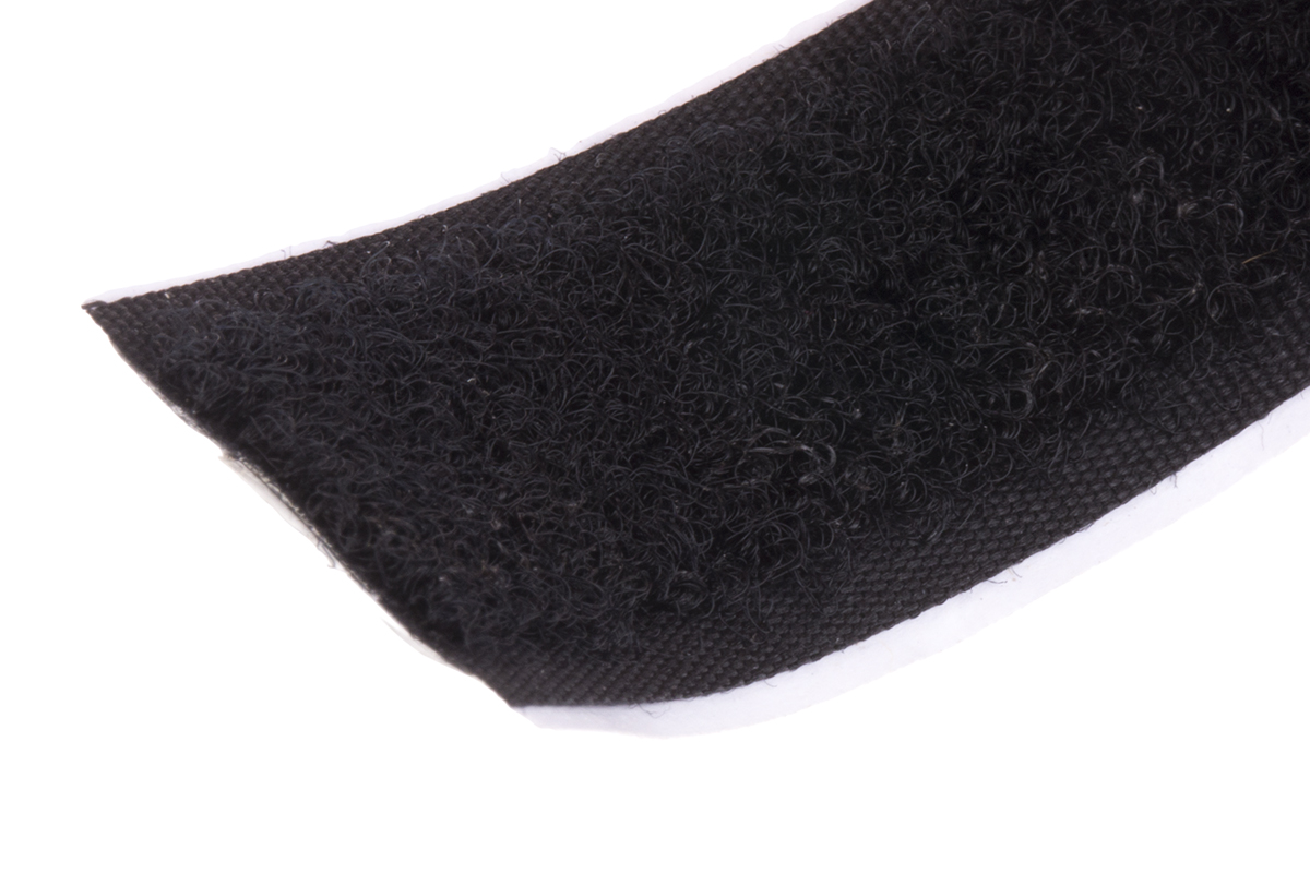 RS PRO Black Hook Tape, 20mm x 5m