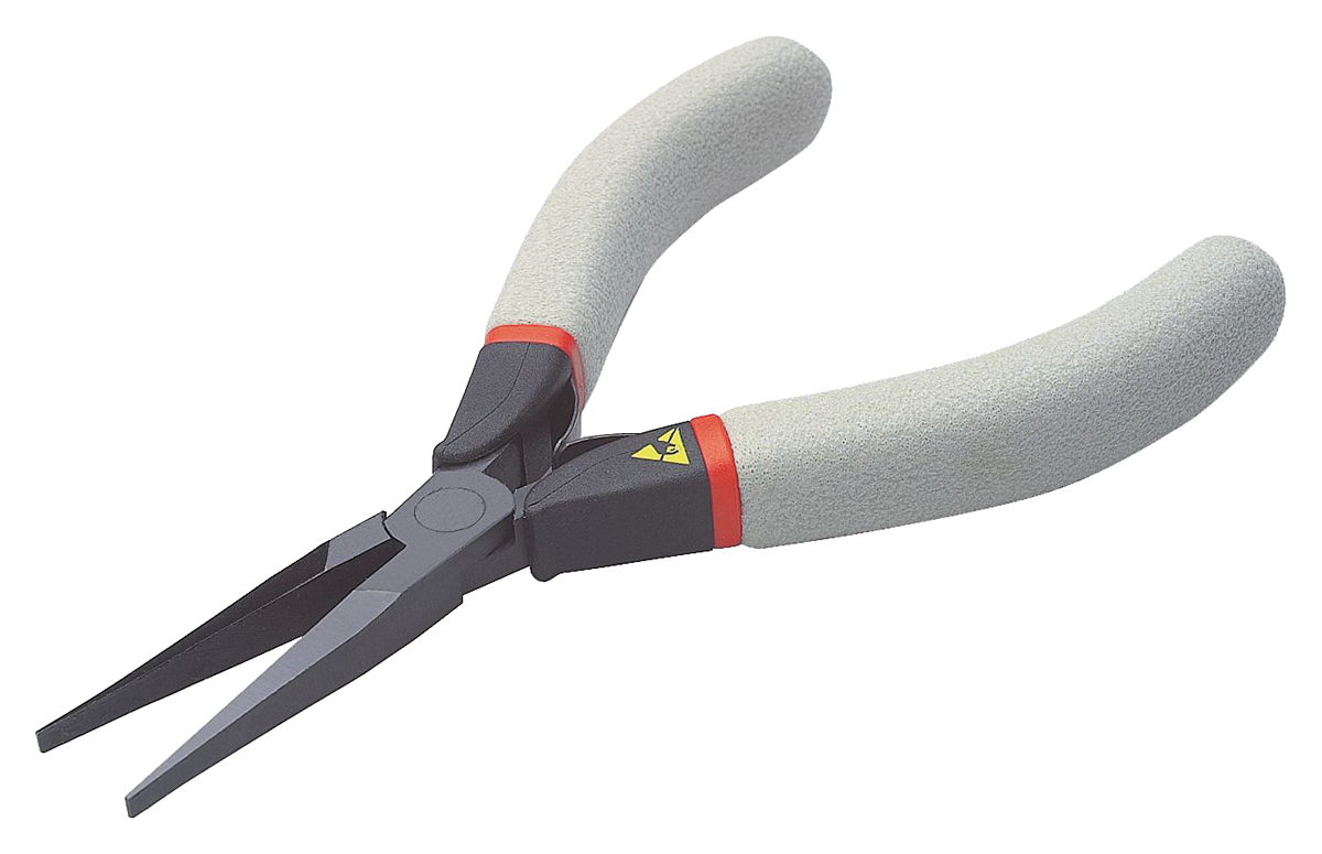Facom Long Nose Pliers, 135 mm Overall, Straight Tip, 35mm Jaw, ESD