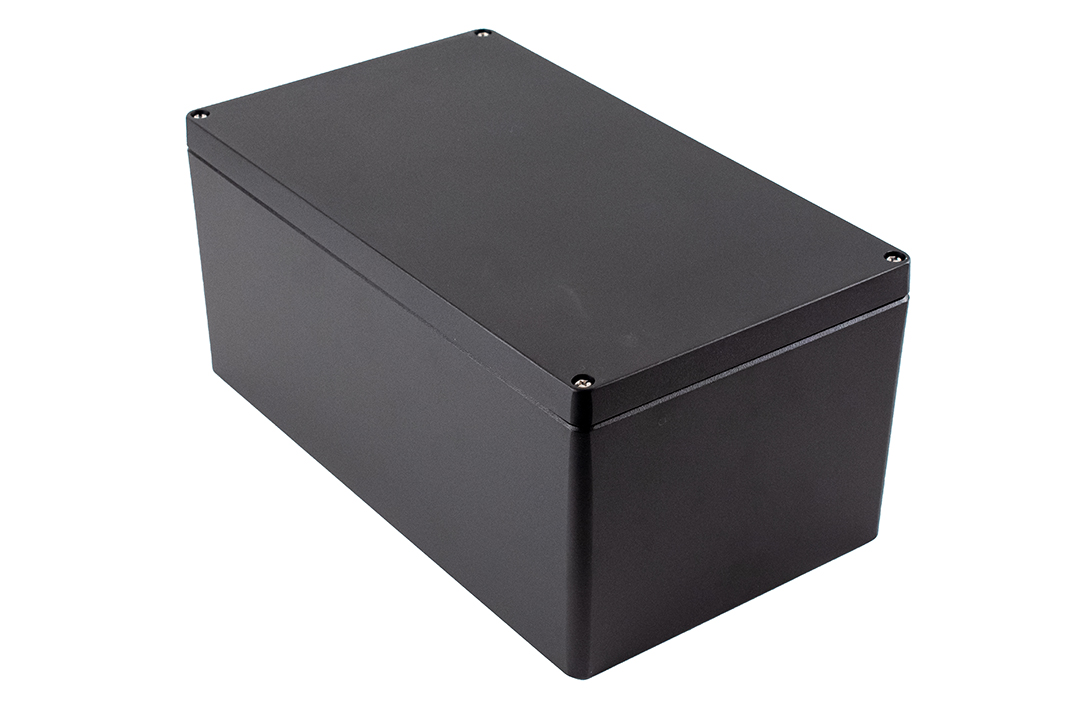 Hammond 1590Z Series Black Die Cast Aluminium Alloy General Purpose Enclosure, IP68, IK08, 400 x 230 x 180mm