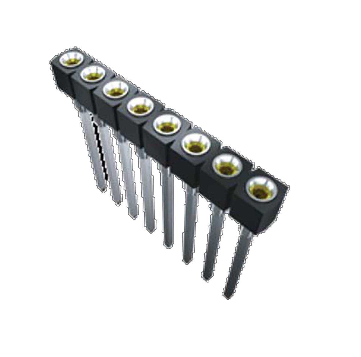 Samtec SS Series Straight Through Hole Mount PCB Socket, 12-Contact, 1-Row, 2.54mm Pitch, Solder Termination