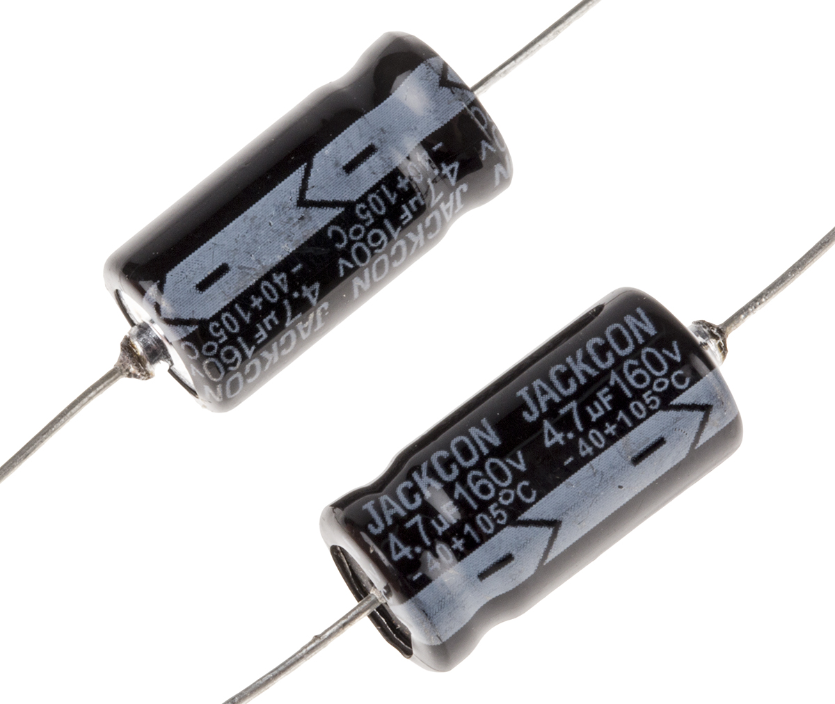 RS PRO 4.7μF Aluminium Electrolytic Capacitor 160V dc, Axial, Through Hole