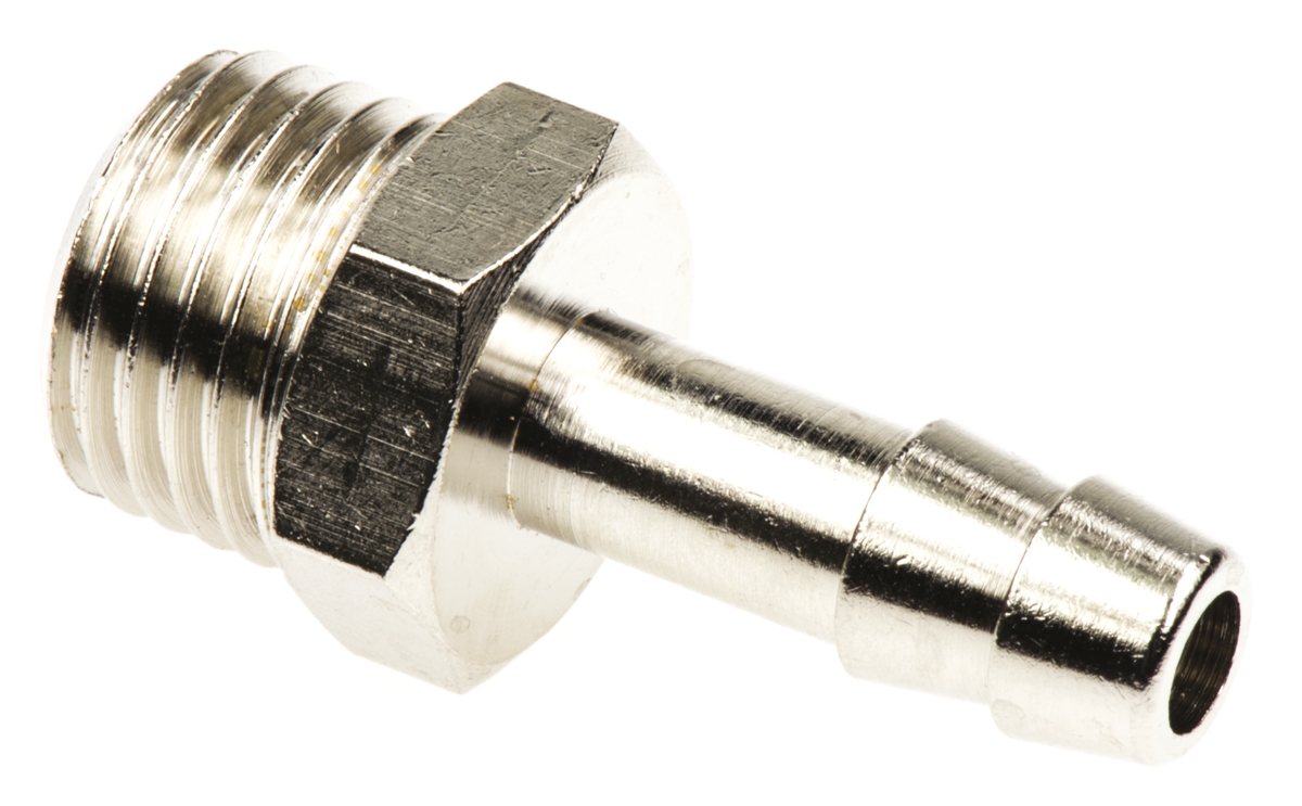 Legris LF3000 Series Straight Threaded Adaptor, G 1/4 Male to Push In 6 mm, Threaded-to-Tube Connection Style