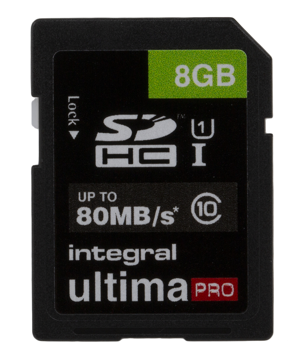 Integral Memory 8 GB SDHC SD Card, Class 10, UHS-1 U1