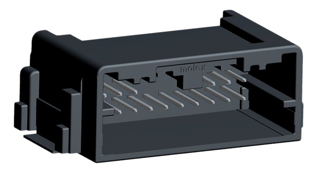 Molex, Mini50 Automotive Connector Plug Black Surface Mount 16 Way, Solder Termination 34897-8160