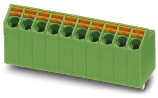 Phoenix Contact 5, SPTA 1/ 2-3 Series PCB Terminal Block, 2-Contact, 3.5mm Pitch, Wave Soldering, 1-Row, PCB Termination