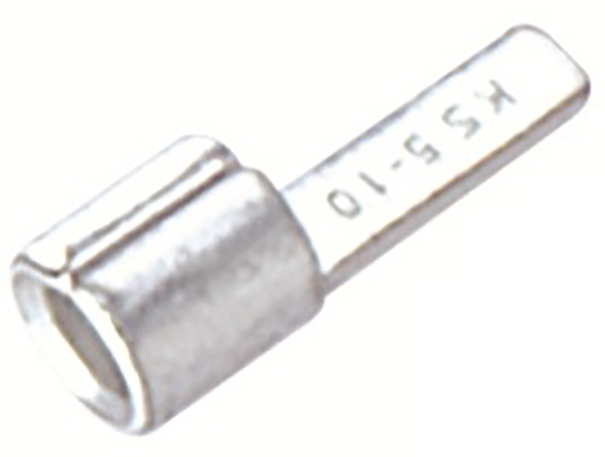 RS PRO Uninsulated Crimp Blade Terminal 10mm Blade Length, 4mm² to 6mm², 12AWG to 10AWG