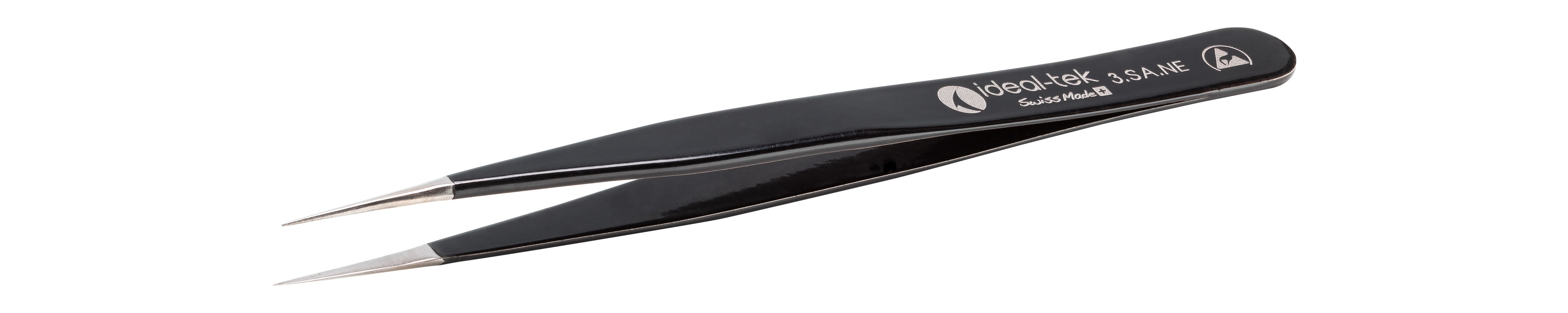 ideal-tek 120 mm, Stainless Steel, Very Sharp, ESD Tweezers