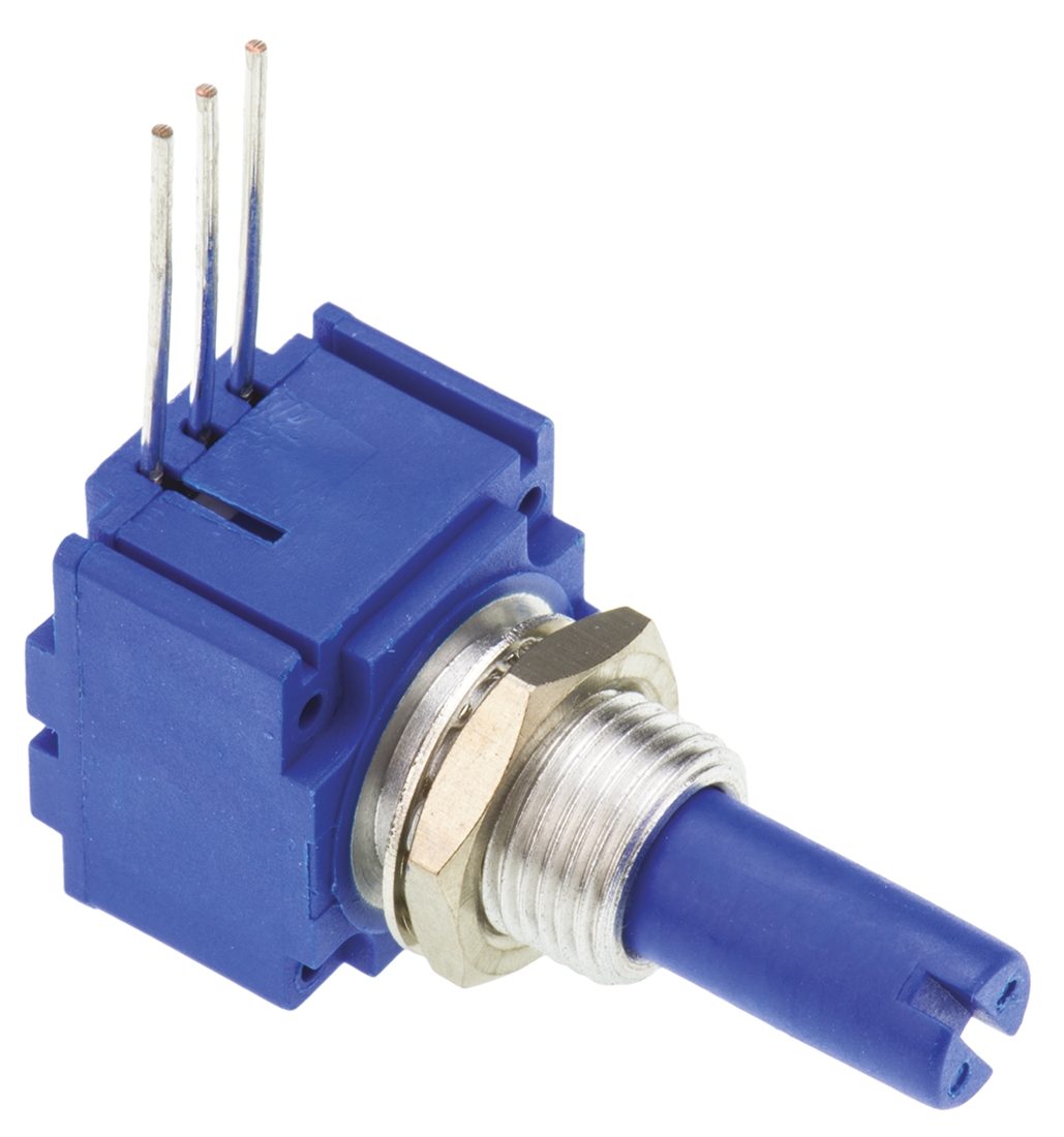 Bourns 91 10kΩ Rotary Potentiometer 1-Gang, Panel Mount (Through Hole), 91A1A-B28-E15L