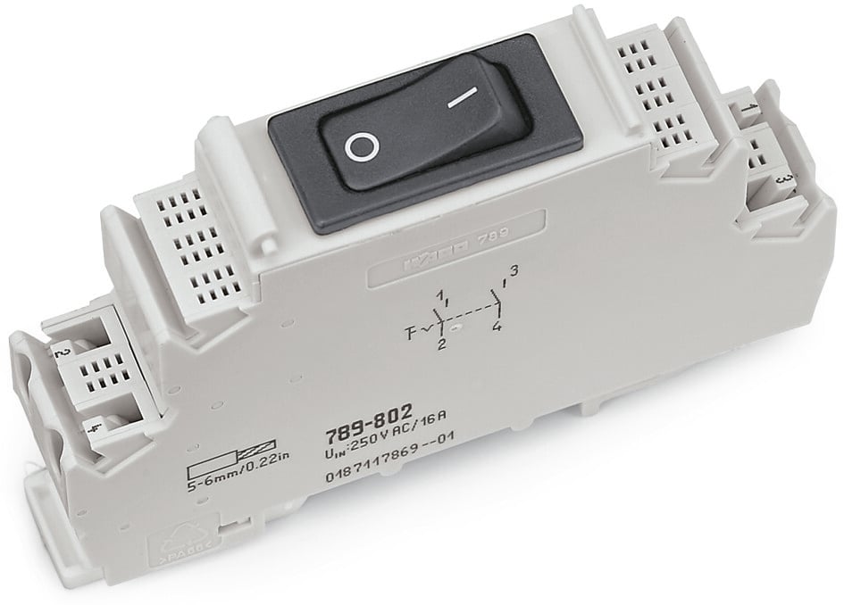 WAGO Circuit Breaker, 16A, 250V AC, 250 V Breaking Capacity