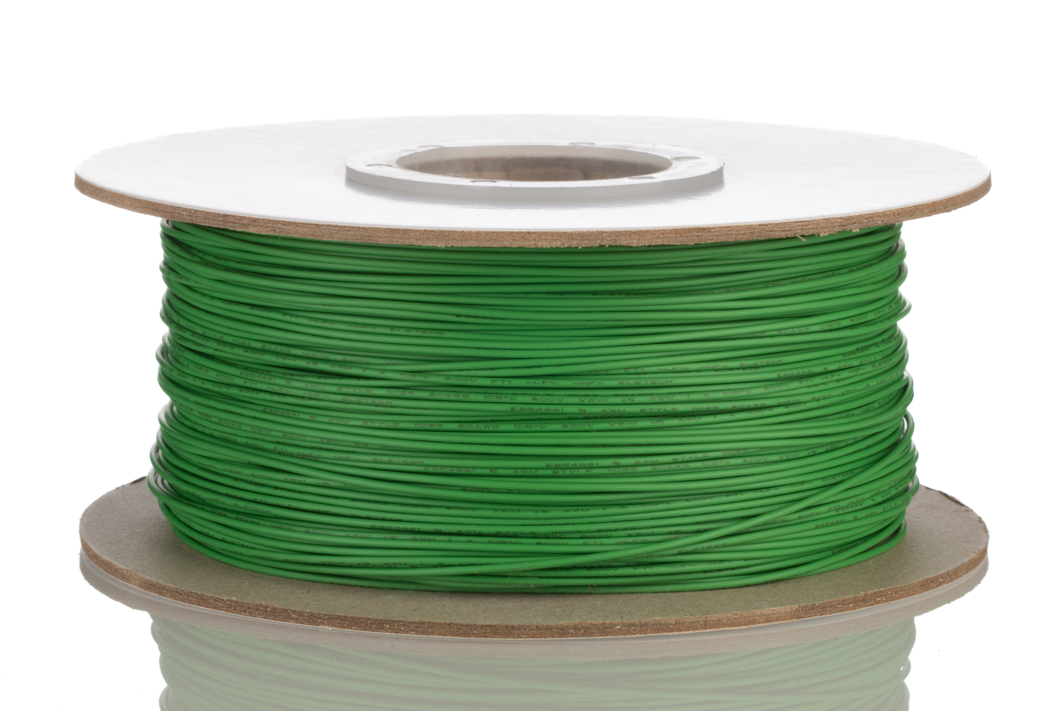 RS PRO Green 0.51mm² Hook Up Wire, 20 AWG, 10/0.25mm, 305m, MPPE Insulation