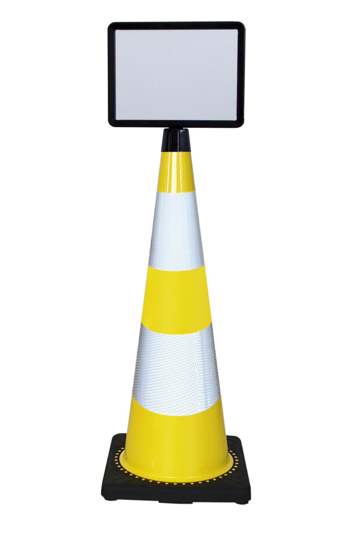 RS PRO Weighted Yellow 900 mm PVC Safety Cone