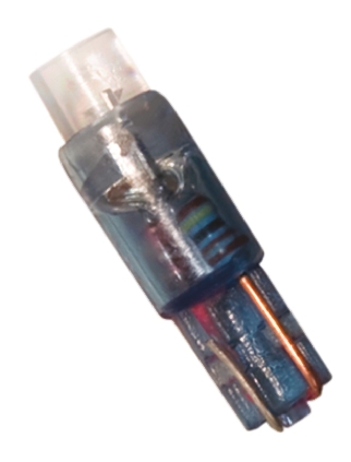 JKL Components Blue LED Indicator Lamp, 24V, Wedge Base, 4.5mm Diameter