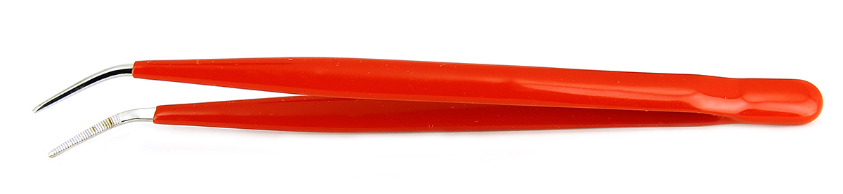 RS PRO 150 mm, Carbon Steel, Serrated, Tweezers