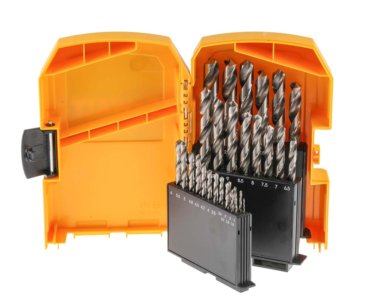 DeWALT 29-Piece Twist Drill Bit Set for Metal, 13mm Max, 1mm Min, HSS-G Bits