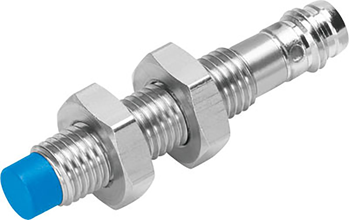 Festo Inductive Threaded Barrel Proximity Sensor, M8, 2.5 mm Detection, PNP NO, 10 → 30 V dc