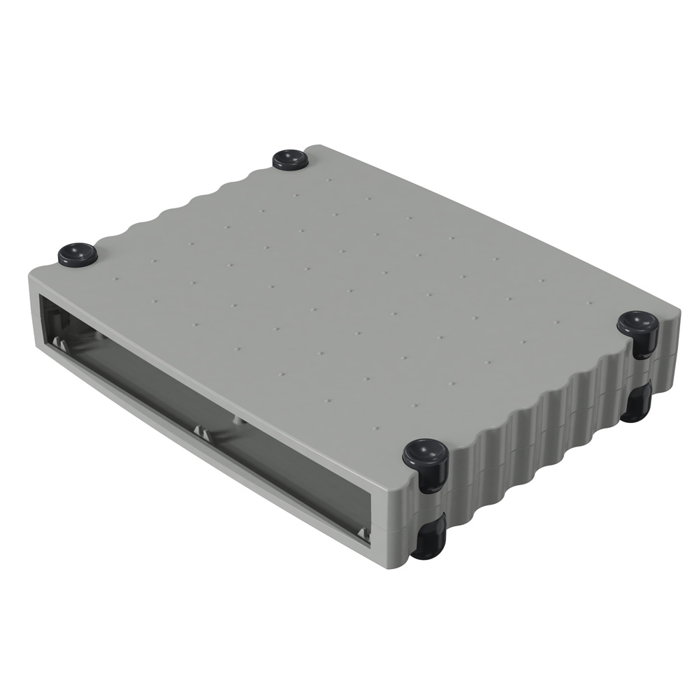 Rose Wavetronic Series Black, Grey Aluminium Desktop Enclosure, 268 x 324 x 55mm