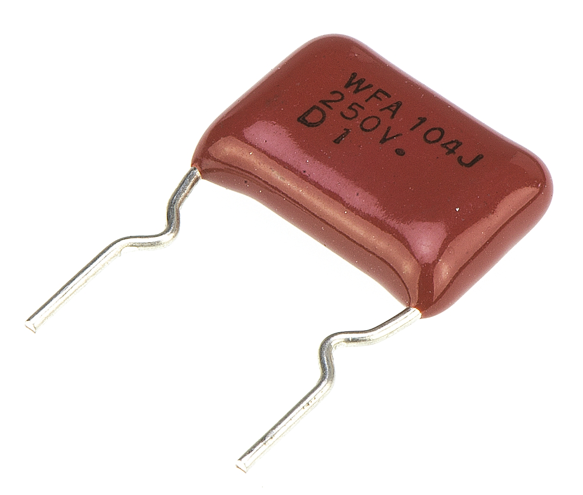 Panasonic ECWF(A) Polypropylene Film Capacitor, 250V dc, ±5%, 100nF, Through Hole