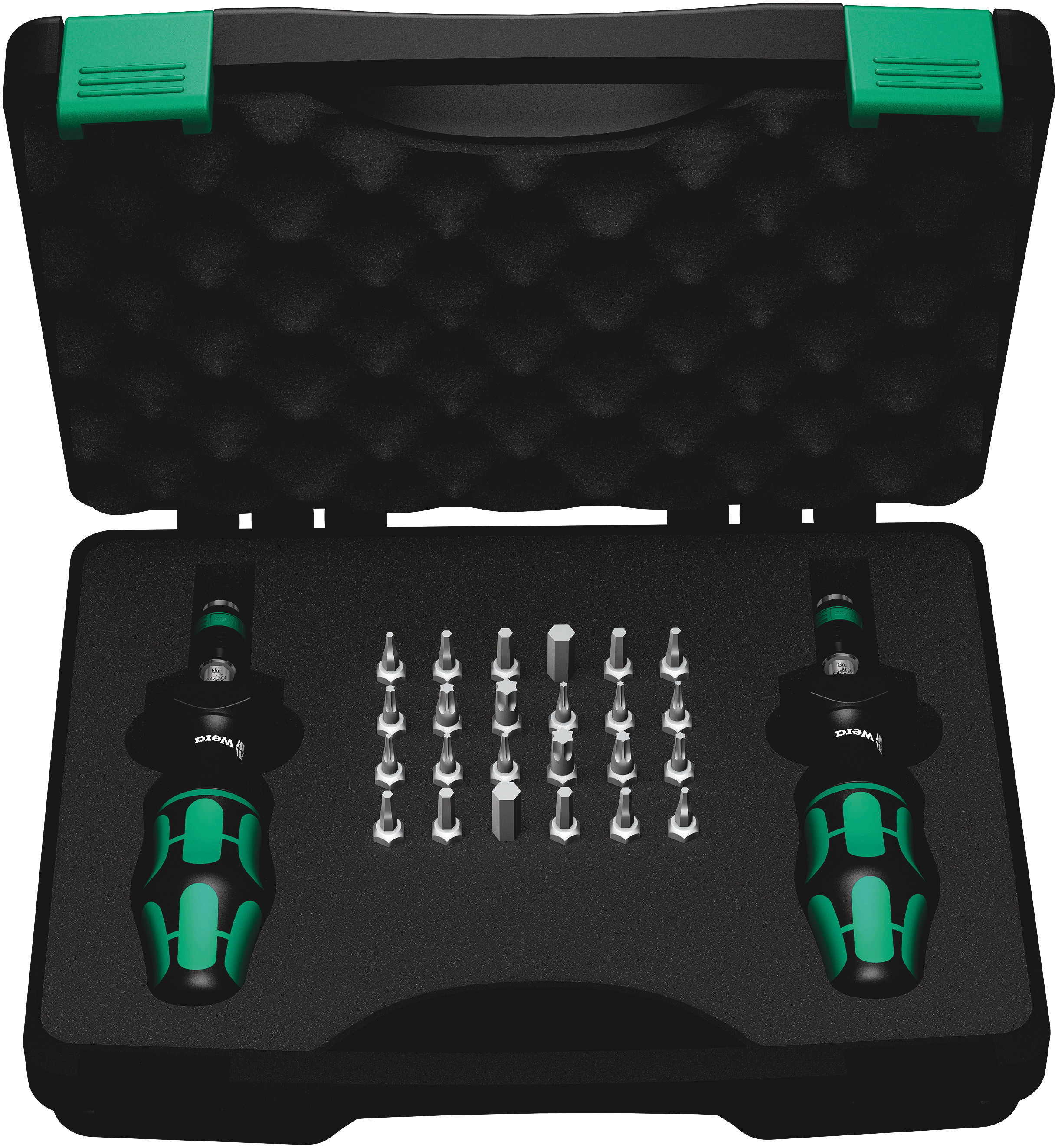 Wera Hex Torque Screwdriver & Bit Set, 0.3 → 3Nm, 1/4'' Drive, ± 6 % Accuracy