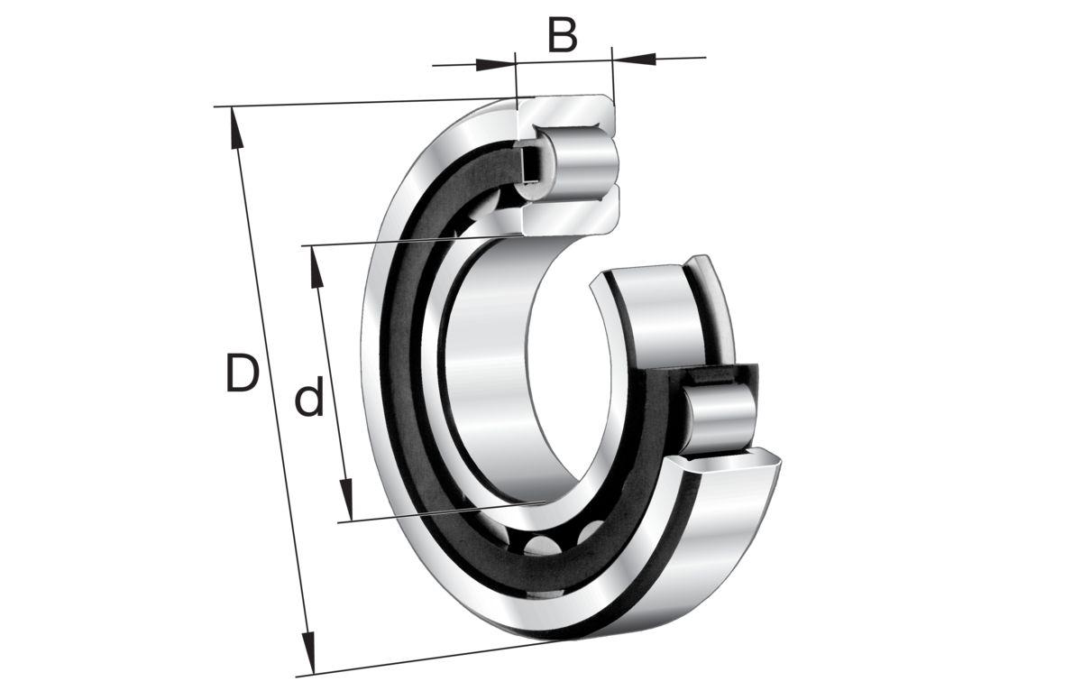 FAG NJ2308-E-XL-TVP2-C3 40 mm ID Roller Bearing, 90 mm OD