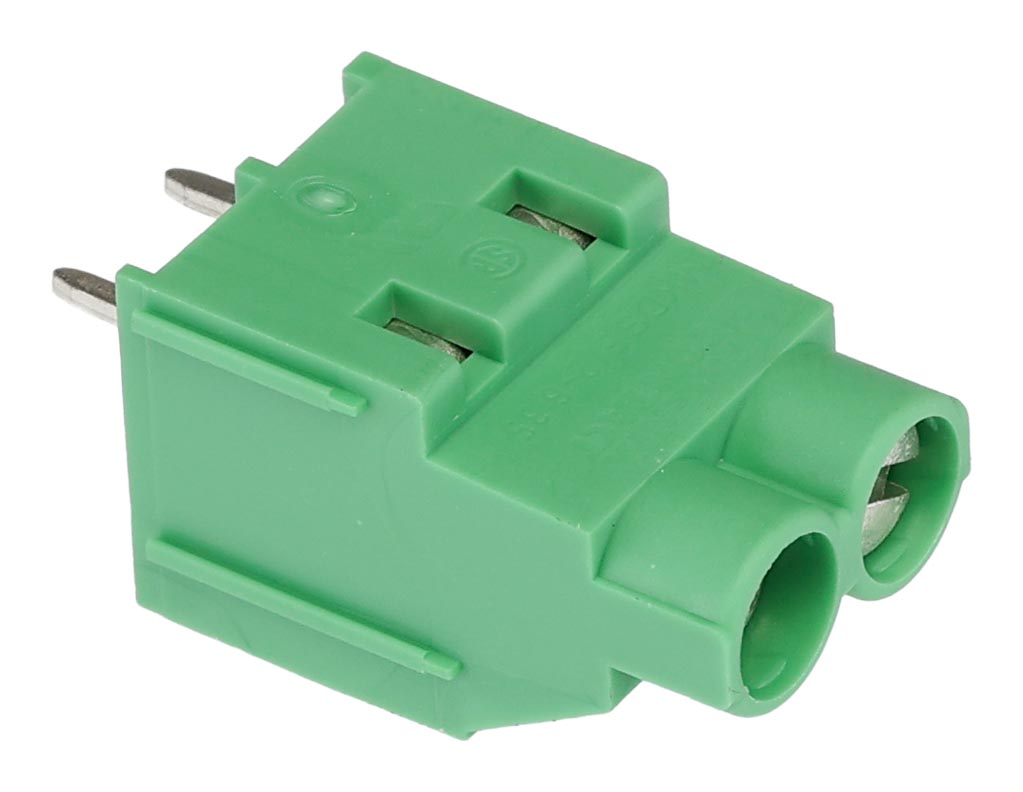 Phoenix Contact MKDS 5/ 2-6.35 Series PCB Terminal Block, 2-Contact, 6.35mm Pitch, Through Hole Mount, 1-Row, Screw
