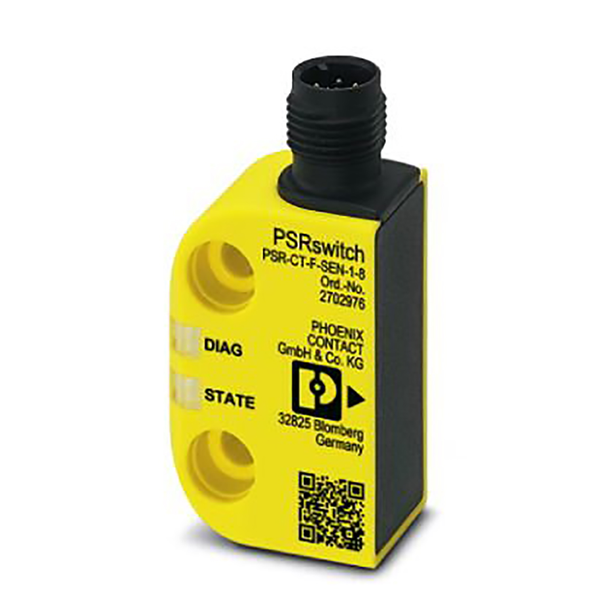 Phoenix Contact PSR-CT-C-SEN-1-8 Series RFID Non-Contact Safety Switch, 24V dc, Polybutylene Terephthalate Housing, M12