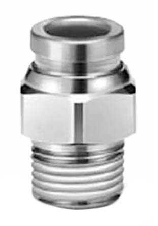 SMC KQG2 Series, M5 Male to Push In 3.2 mm, Threaded-to-Tube Connection Style