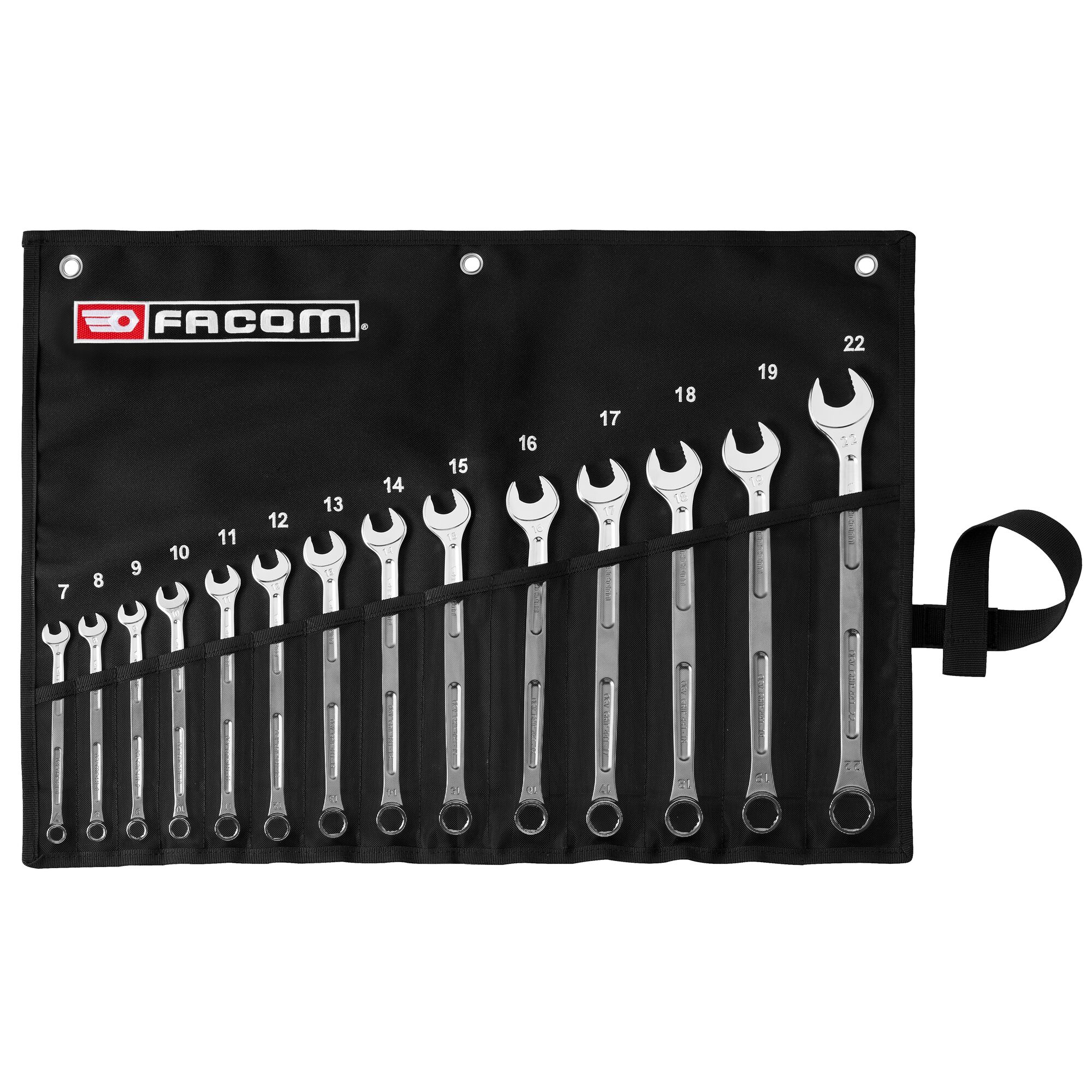 Facom OGV GRIP 441 Series 10-Piece Combination Spanner Set, 7 → 22 mm