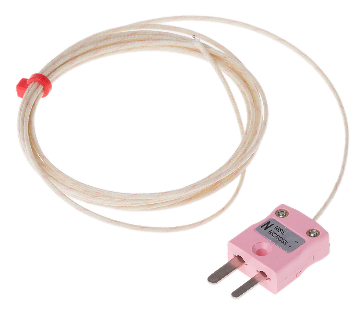 RS PRO Type N Thermocouple 1/0.3mm Diameter → +350°C