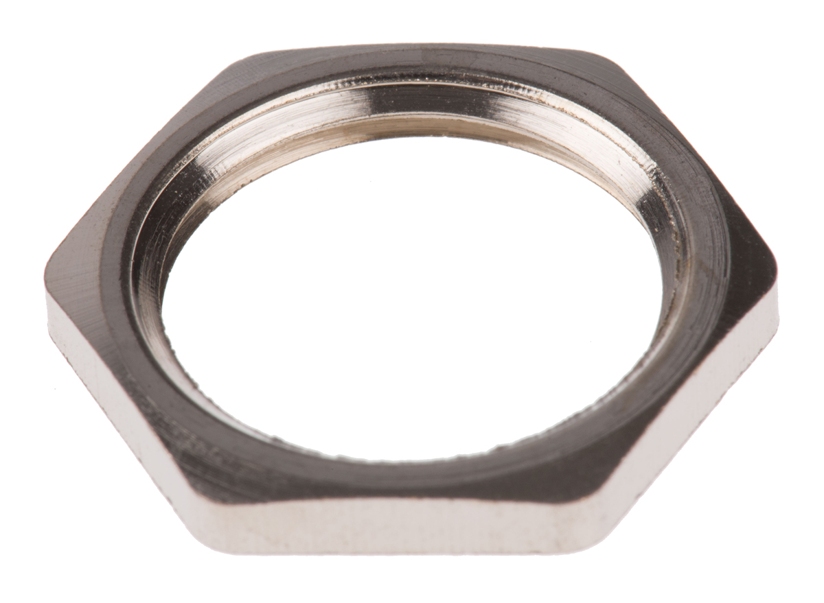 PMA Nickel Nickel Plated Brass Cable Gland Locknut, M20 Thread