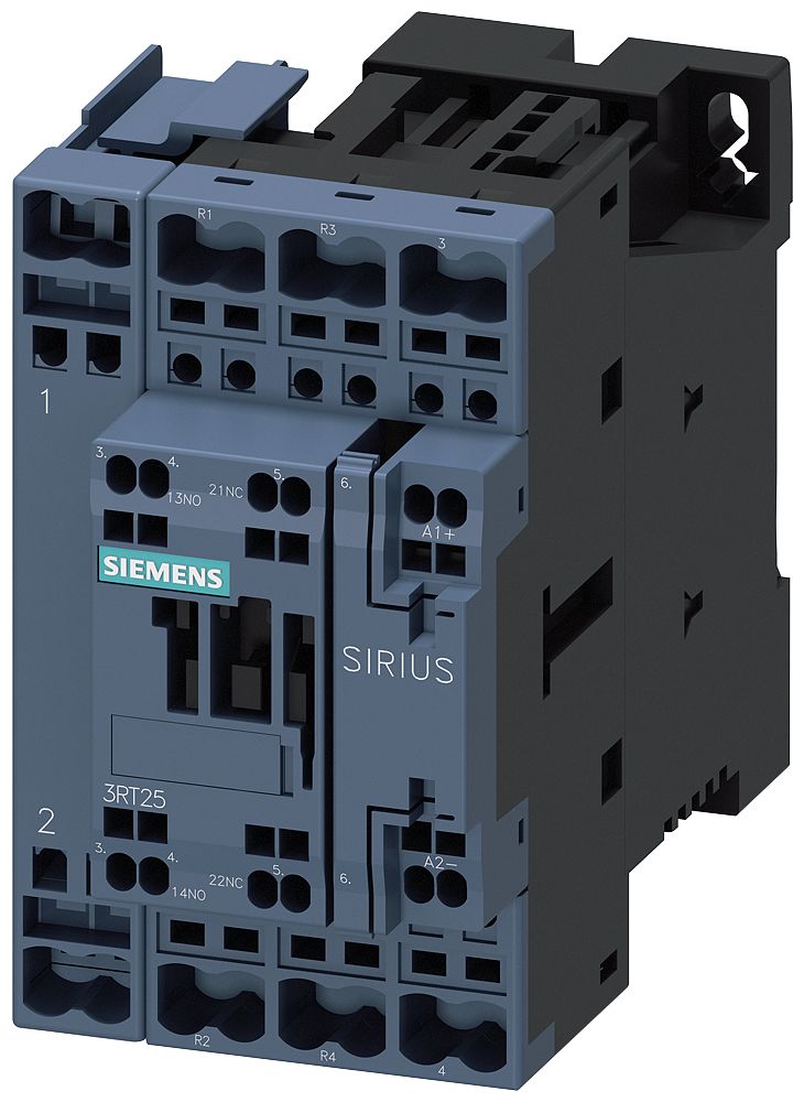 Siemens SIRIUS 3RT Size S0, 3RT25 Contactor, 24 V dc Coil, 4-Pole, 25 A, 11 kW, 2NC + 2NO