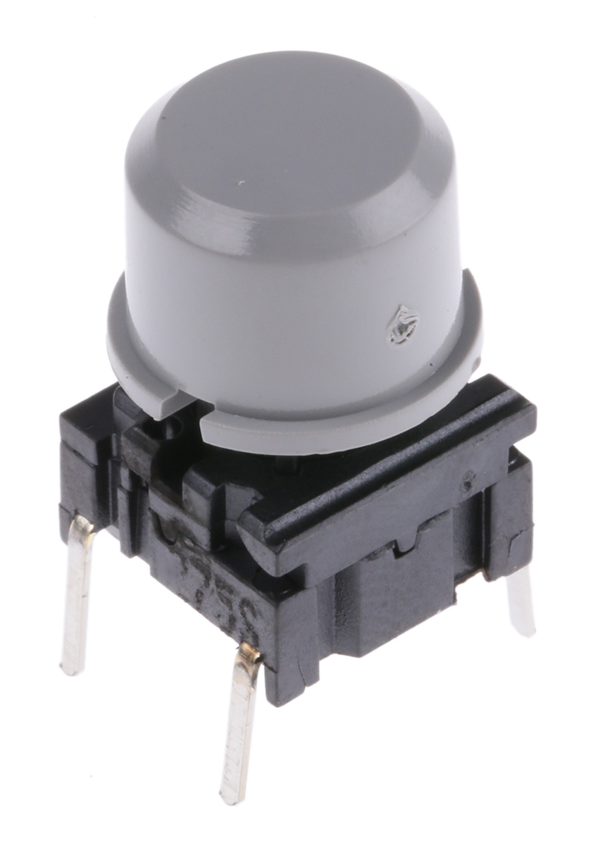 MEC Grey Tact Switch, SPST 50 mA @ 24 V dc