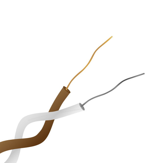 RS PRO Type T Thermocouple Cable/Wire, 10m, Unscreened, PTFE Insulation, +260°C Max, 1/0.2mm