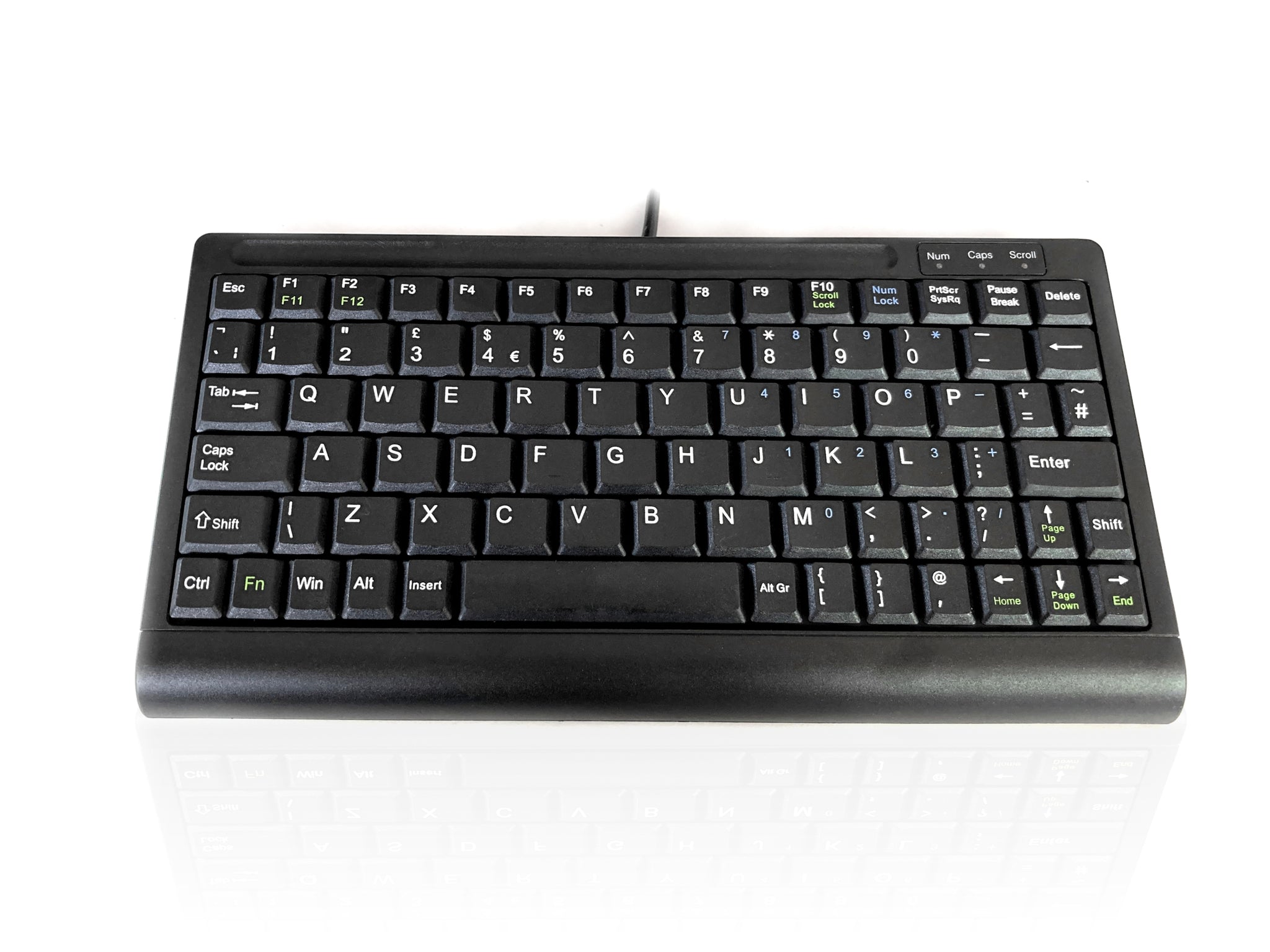 Ceratech KYBAC3100-USBBLK Wired USB Compact Keyboard, QWERTY (UK), Black