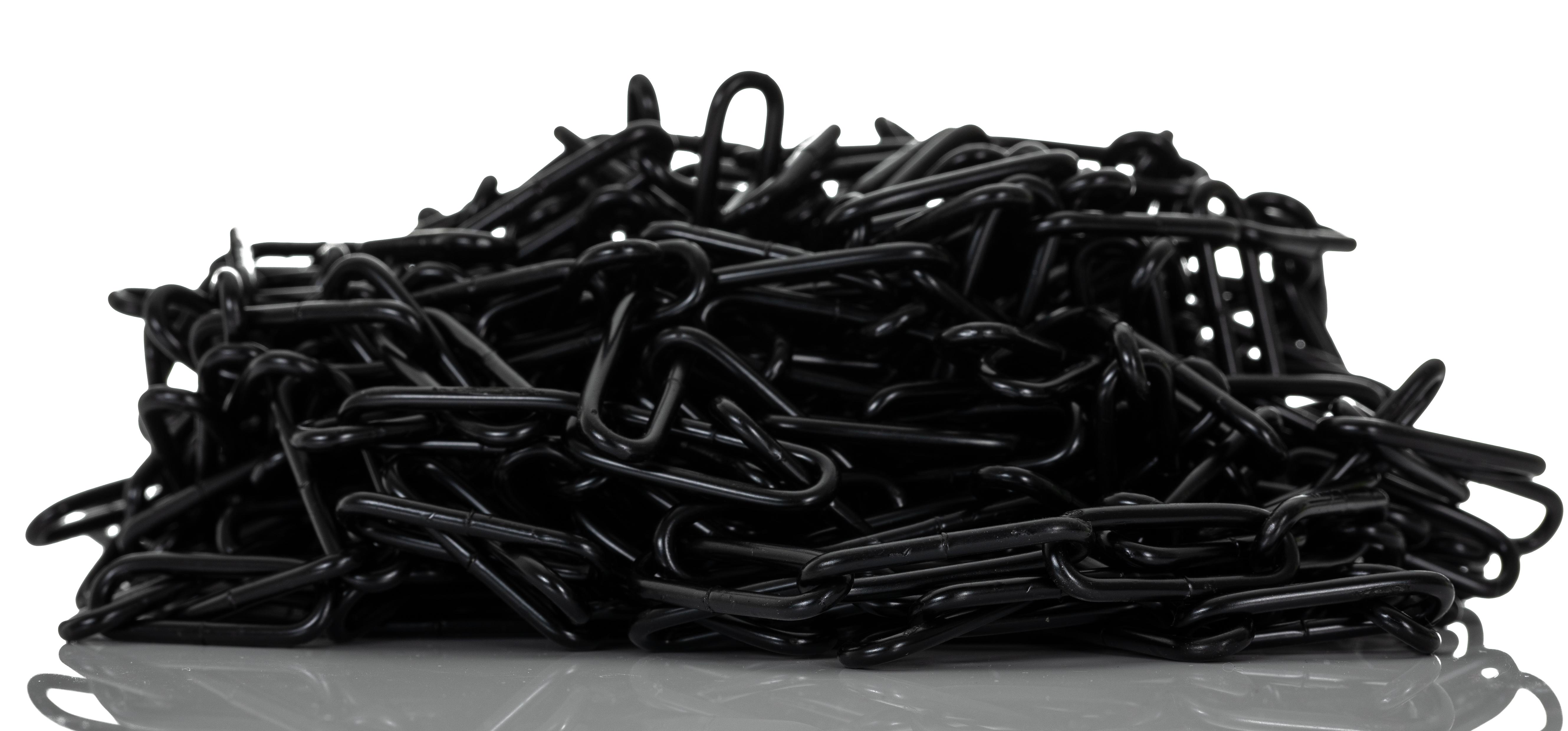 RS PRO Black Steel Chain Link, 10m Length