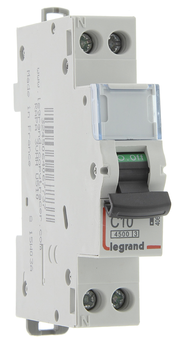 Legrand DX Range DNX3 MCB, 10A Curve C, 4.5 kA Breaking Capacity