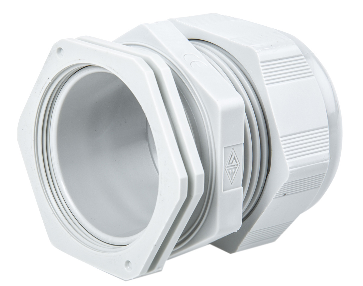 SIB SIB-TEC Series Grey PA 6 Cable Gland, M50 Thread, 24mm min., 38.5mm max., IP68