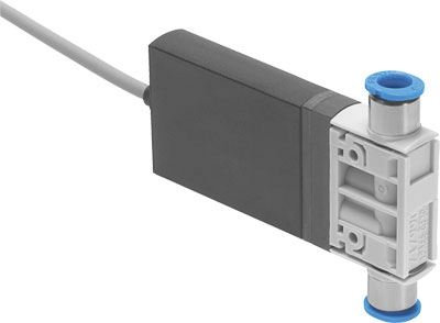 Festo 2/2, Closed, Monostable Solenoid Pilot Valve - Electrical One-Touch Fitting 6 mm MHJ Series 24V dc, 567503
