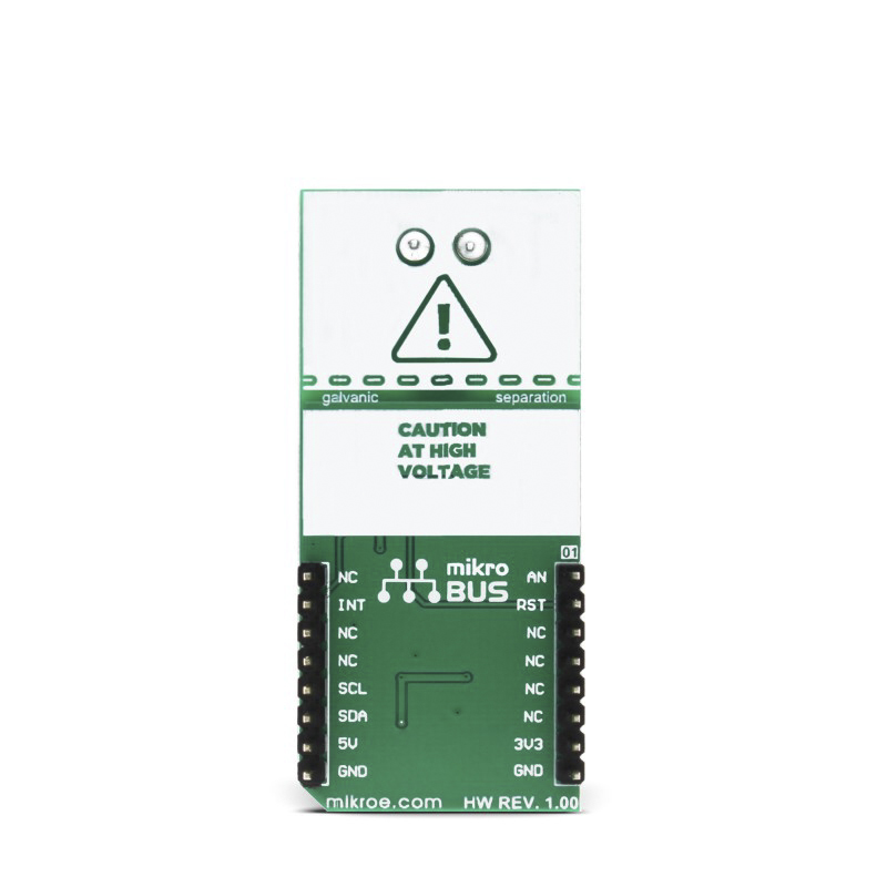 MikroElektronika Hall Current 2 Click Board for ACS711 for Telecommunication Applications, Audio Applications, White