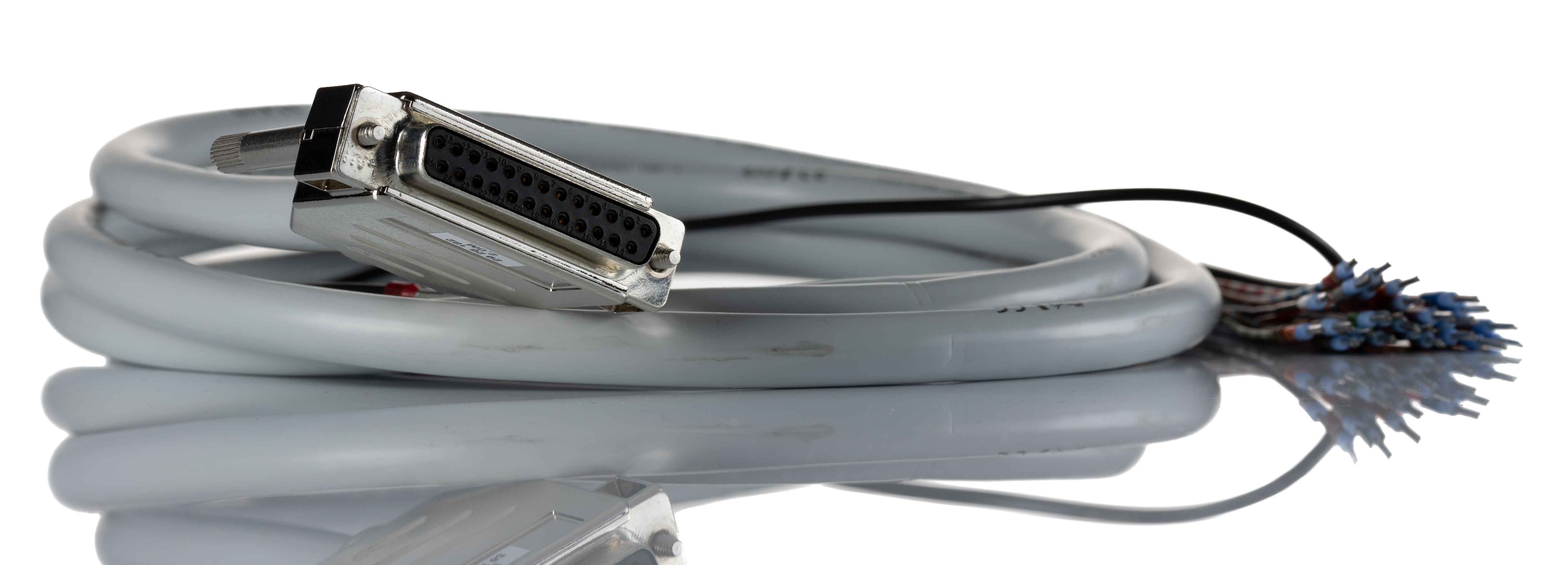 Phoenix Contact Female 25 Pin D-sub Unterminated Serial Cable, 2m PVC, Shielded Series