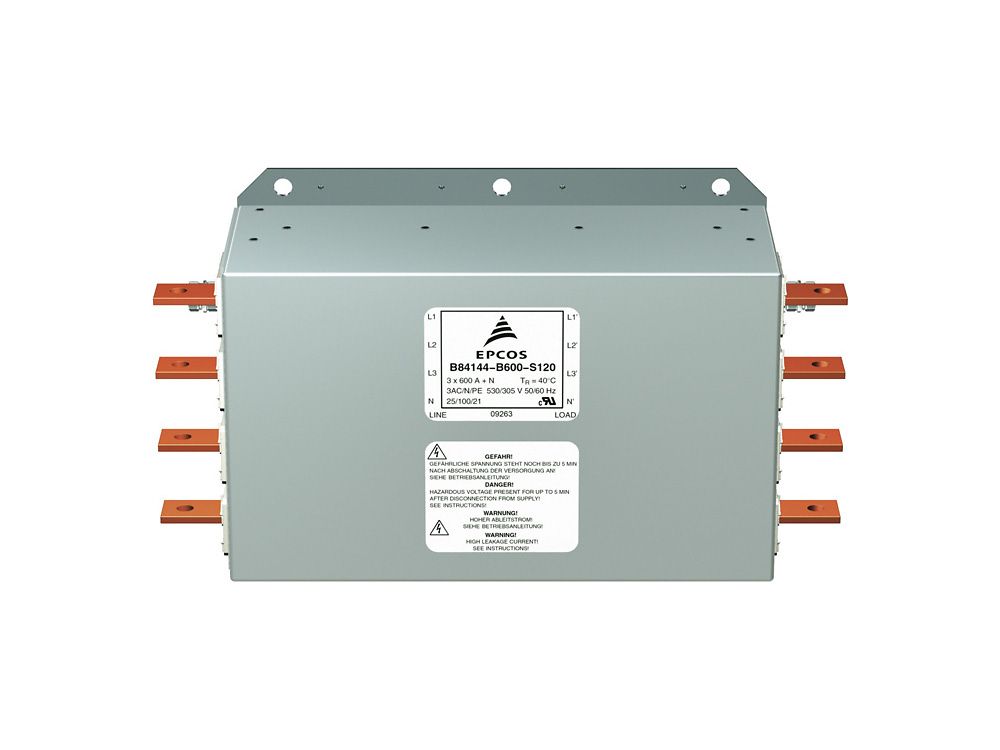 EPCOS, B84144 600A 530 V 50 Hz, 60 Hz, Chassis Mount Power Line Filter, Solder 3 Phase
