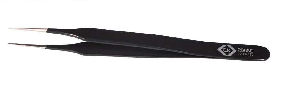 CK 110 mm, Stainless Steel, Fine, Straight, ESD Tweezer