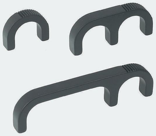 Southco Black Aluminium Handle 27 mm Height, 6.4mm Width, 86mm Length