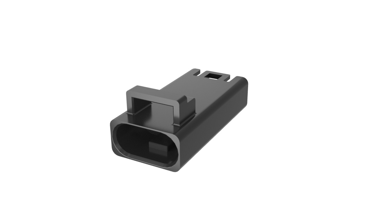 Amphenol Communications Solutions FLHP2100 Series Straight Wire Mount PCB Socket, 2-Contact, 1-Row, 2.5mm Pitch, Crimp