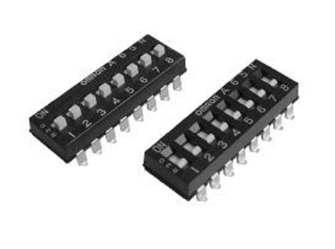 Omron 1 Way Surface Mount DIP Switch SPST, Flat Actuator, IP40