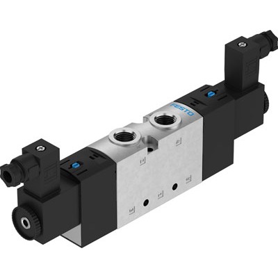 Festo 5/3 Closed Pneumatic Solenoid Valve - Electrical G 1/4 VUVS Series 24V dc