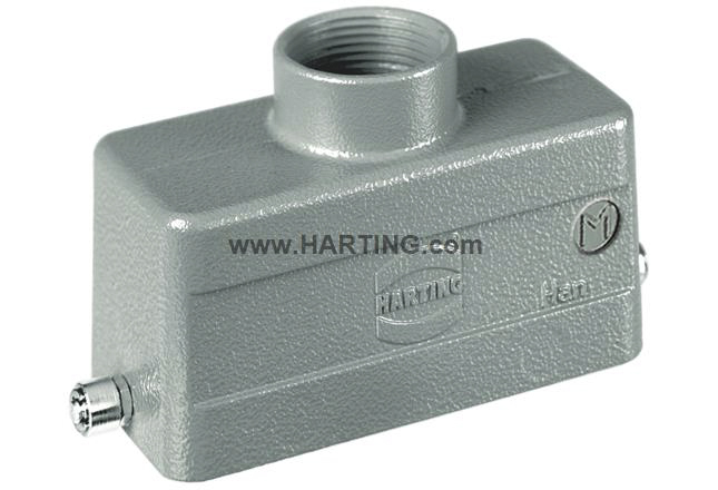 HARTING Han B Heavy Duty Power Connector Hood, M32 Thread, Top Entry