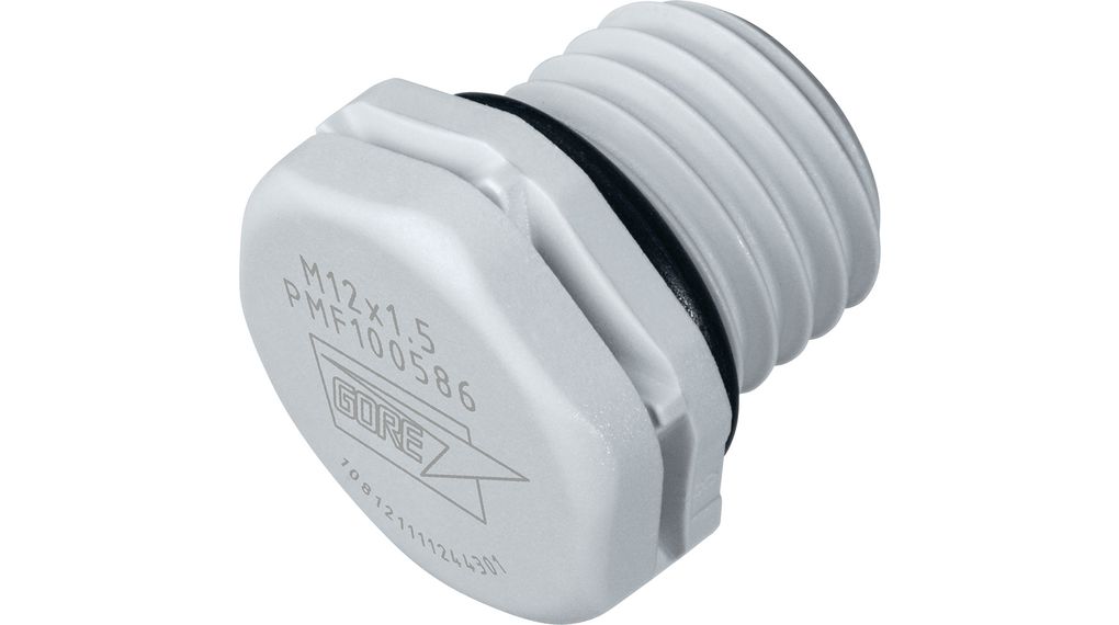 W.L. Gore PolyVent High Airflow Series M12x1.5 Screw-In, 15.55 x 17 mm Dia., 17mm W, For Use With Enclosures and