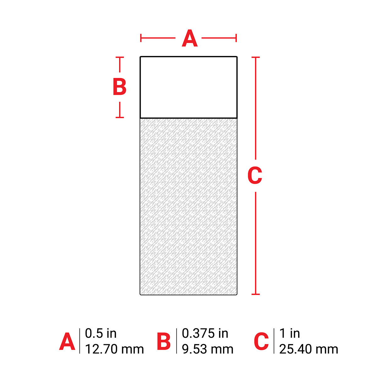 Brady B-417 White, Transparent Label, 12.70mm Width, 9.53mm Height, 500 Qty